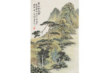 中美协会员林树昭山水画新品《高仕访友图》