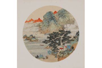 实力派画家 中美协会员林树昭新品山水画《鸿运当头》
