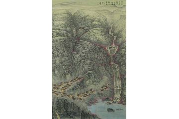 中美协会员林树昭山水画新品《怀若竹虚临曲水》