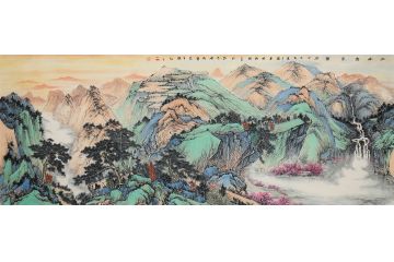 实力派画家 中美协会员林树昭新品山水画《江南春景图》