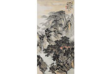 中美协会员林树昭山水画新品《江南春色》