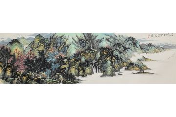 实力派画家 中美协会员林树昭新品山水画《江南山居图》