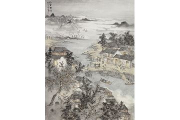 中美协会员林树昭山水画新品《揭阳古八景——钓鳌仙迹》