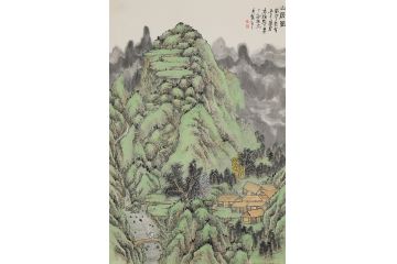 实力派画家 中美协会员林树昭新品山水画《山居图》