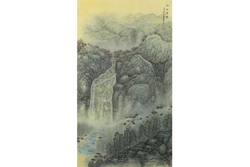 中美协会员林树昭山水画新品《山水清音》