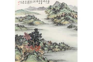 实力派画家 中美协会员林树昭新品山水画《幽居在人境》