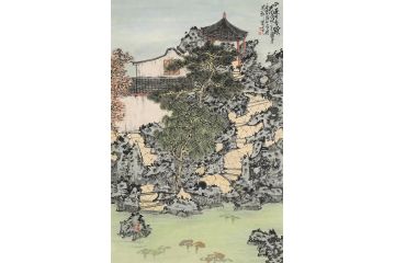 名家书画 中美协会员林树昭山水画《雨过清香发》