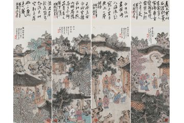 中美协会员林树昭山水画新品《园林景观》
