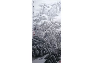 职业画家马立标新品写意山水画《半千笔意》