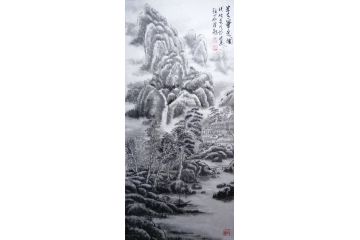 名家字画 马立标新品力作山水画《半千笔意图》