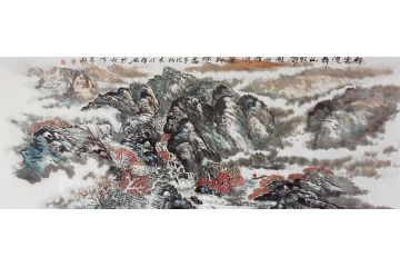 名家字画 马立标新品力作山水画《轻云漫舞》