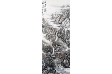 职业画家马立标新品写意山水画《山水清音图》