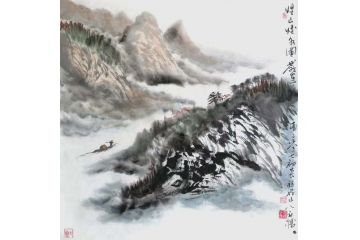 名家字画 马立标新品力作山水画《烟山烟水图》