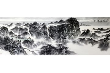 名家佳作 张婷新品力作山水画《风云一举到天关》