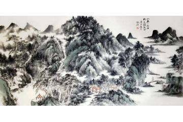 名家佳作 张婷新品力作山水画《入春一夜雨，瑞气满乾坤》