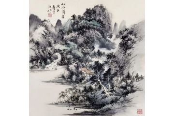 名家佳作 张婷新品力作山水画《山水清音》