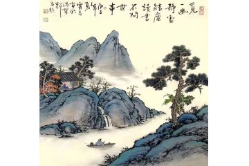 古法山水名家霖青新品《览一幽静处》