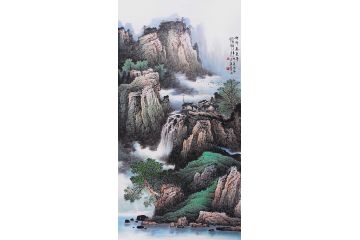 太行山系列国画山水 张月岗新品力作《山乡春来早》