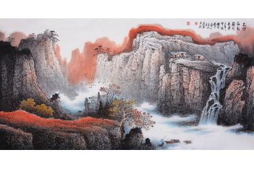 实力派画家张月岗太行山系列山水画《太行高秋图》