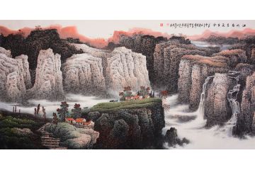 太行山系列国画山水 张月岗新品力作《江山依旧无古今》