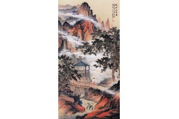 仿古国画山水 张月岗新品力作《秋山访友图》