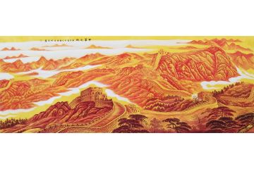 李国胜新品国画万里长城山水画《中华之魂》