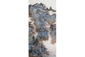 实力派画家中美协会员吴贞光山水画《山水闲居》