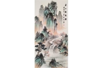 常为三尺竖幅仿古山水画《溪山揽胜图》