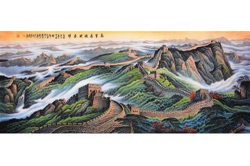 基业永固 实力派画家张月岗长城画《万里长城映春晖》