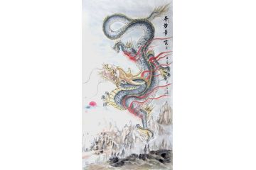 柳子峻写意动物画《平步青云》