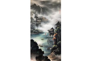 彩墨山水画系列 龙宽新品力作《湘西镇韵》