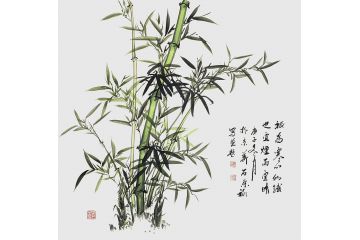 石荣禄新品国画竹子《只为寒心似铁  也宜烟雨宜情》