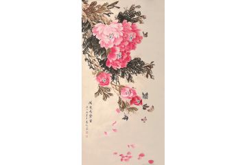 国画牡丹 萧红新品力作花鸟画《国色不染尘》