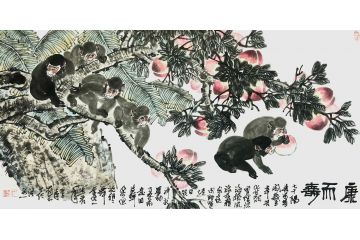  实力派画家丁浩然写意花鸟画新品《康而寿》