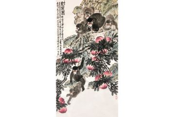 实力派画家丁浩然写意花鸟画新品《封侯图》