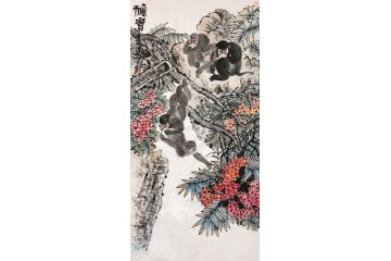实力派画家丁浩然写意花鸟画新品《秋实》