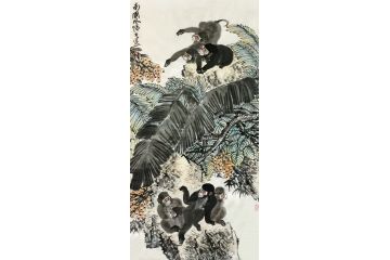 丁浩然新品力作写意花鸟画《南国风情》