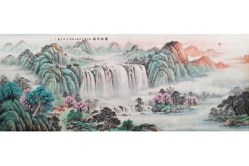 2021招财装饰画 李国胜新品山水画《春和景明》