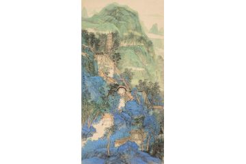 中美协画家管旺林新品创作国画山水画《南溪山》