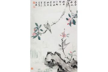 实力派画家王东新品力作花鸟画《且喜和风》