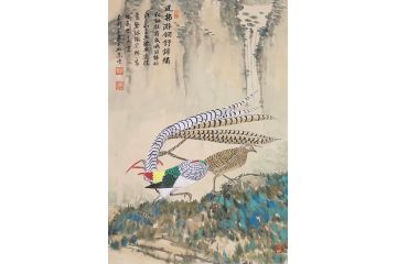 实力派画家王东新品力作花鸟画《风拂遊翎舒锦绣》