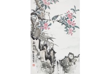 实力派画家王东新品力作花鸟画《幽谷禽侣》
