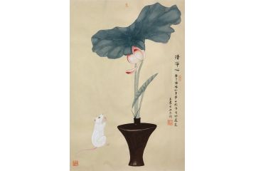霍春阳先生入室弟子王东花鸟画《清静心》