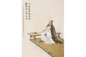 范九龙工笔人物画《人生自古谁无死？留取丹心照汗青》