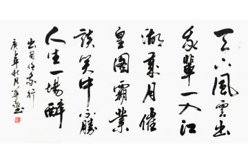 书法名家曹华敬行书书法作品《天下风云出我辈》