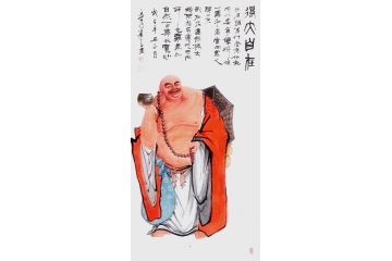 实力派画家潘文良人物画作品《得大自在》