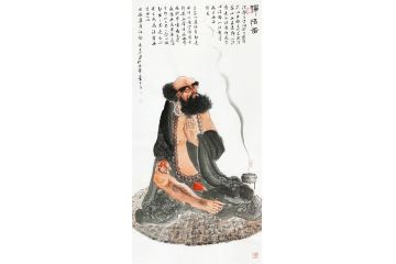  实力派画家潘文良人物画作品《禅悟图》