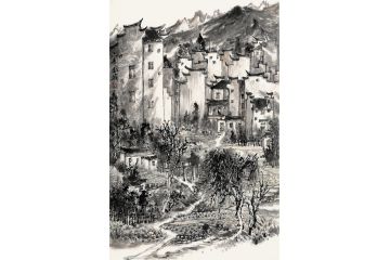 美协画家魏金岭新品山水画《写生五》