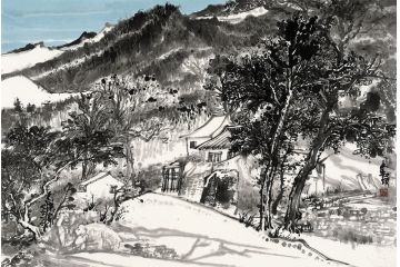 美协画家魏金岭国画山水画《写生六》