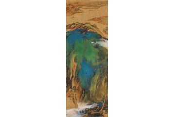 美协画家魏金岭国画创作山水画《穷款二》